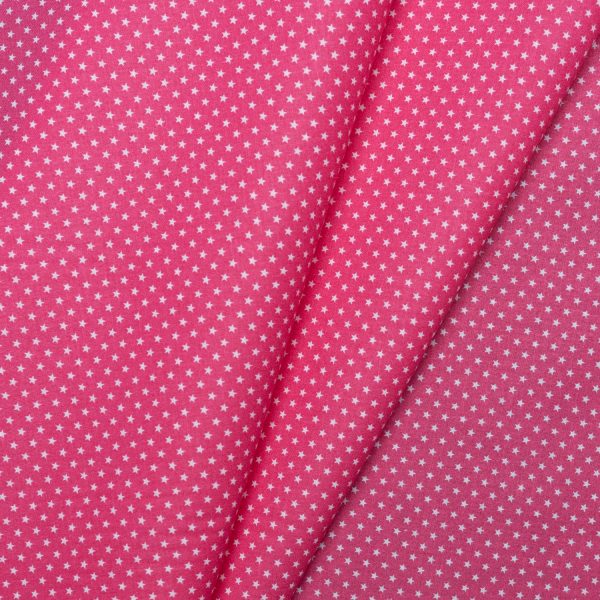 Popelina Estrelas Pequenas Fuxia